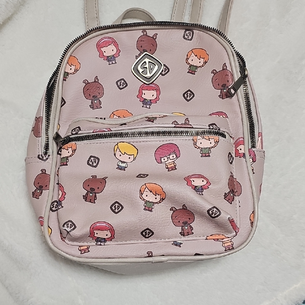Scooby Doo Kids Cartoon Character Backpack - Beige